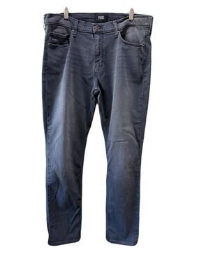Paige Mens Lennox Stretch Straight Leg Denim Washed Black Size 36x30